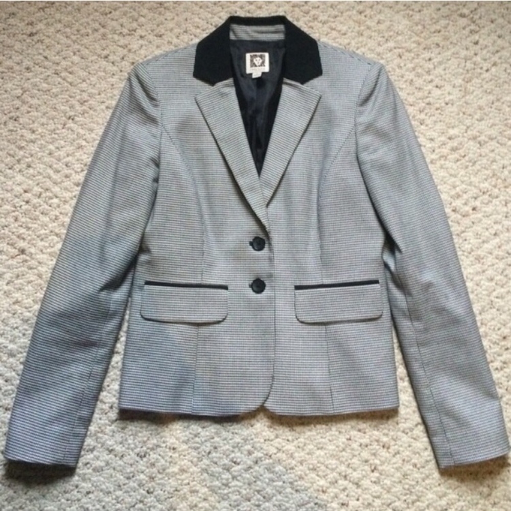 Anne Klein Houndstooth Blazer